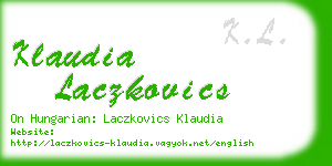 klaudia laczkovics business card